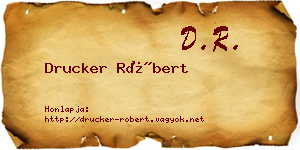 Drucker Róbert névjegykártya